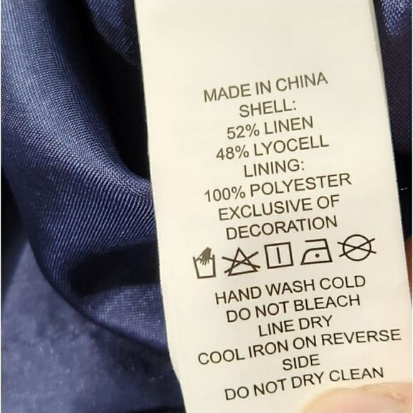 Kate Spade Navy Fringe Tassels Rhinestones Silver Studs Dress Sleeveless Sz 2 - Picture 14 of 15